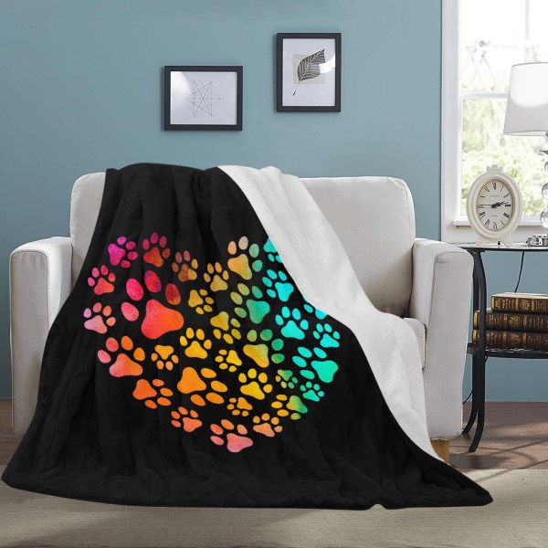 Paw Heart Fleece Blanket