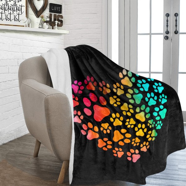 Paw Heart Fleece Blanket