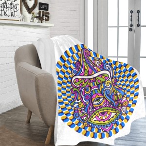 Mushroom Trip Fleece Blanket