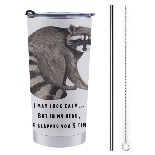 508214961 Raccoon 20oz Stainless Steel Tumbler