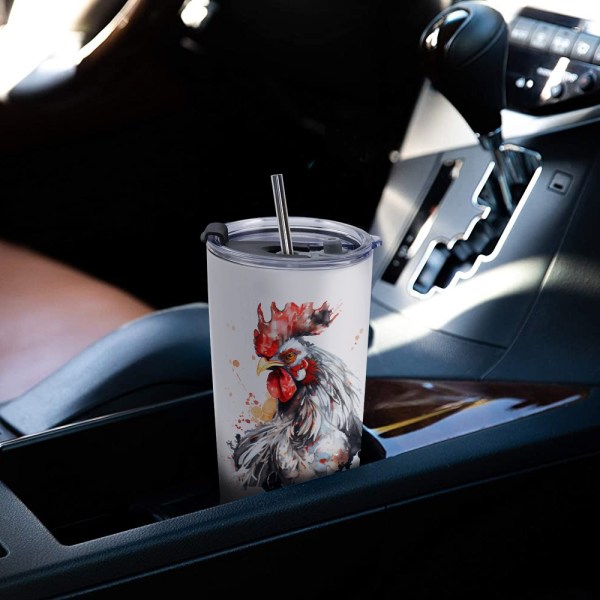 508215116 Painted Cock 20oz Stainless Steel Tumbler