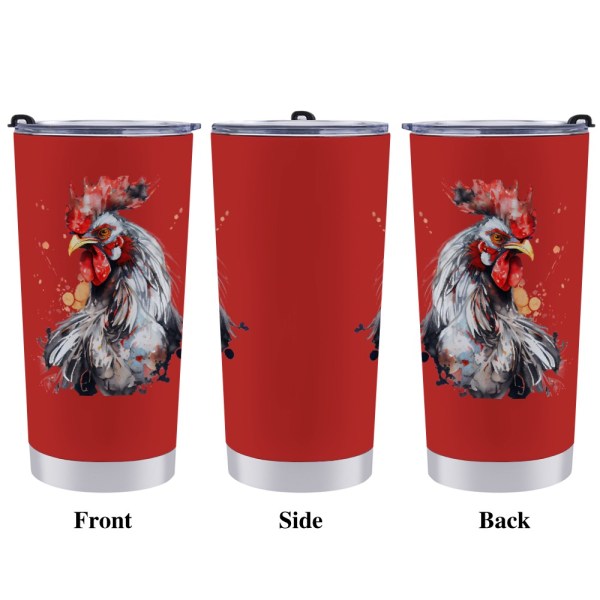 508215125 Painted Cock 20oz Stainless Steel Tumbler