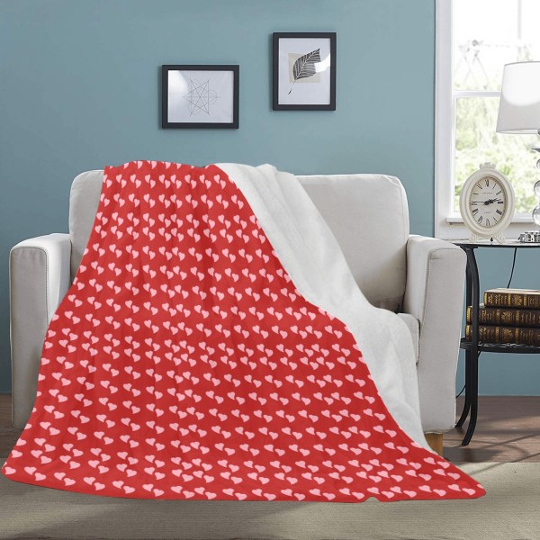 Small Hearts Fleece Blanket