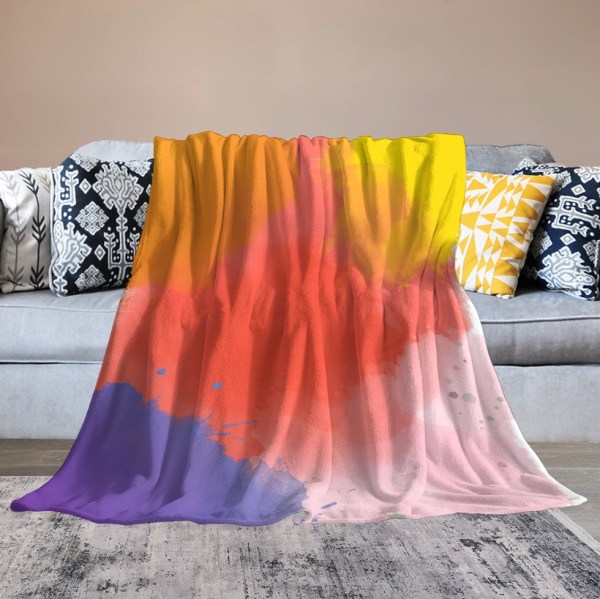510153255 Color Spill Fleece Blanket 70"x80"
