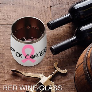508212415 F*ck Cancer Wine Tumbler 12oz