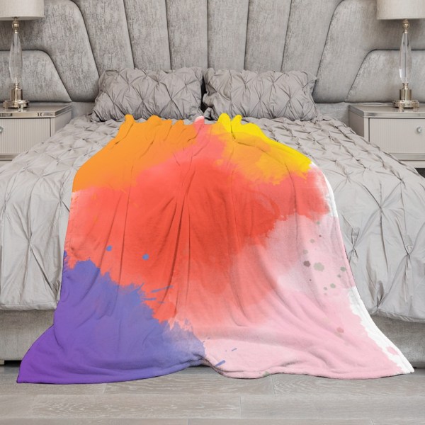 510153256 Color Spill Fleece Blanket 70"x80"