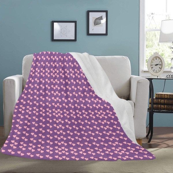 Small Hearts Fleece Blanket