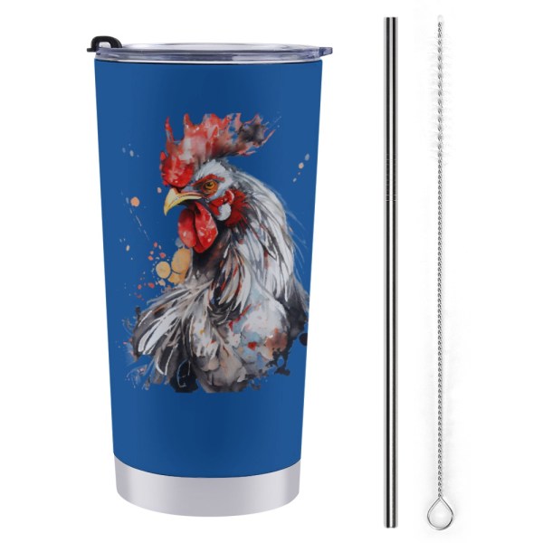 508215131 Painted Cock 20oz Stainless Steel Tumbler
