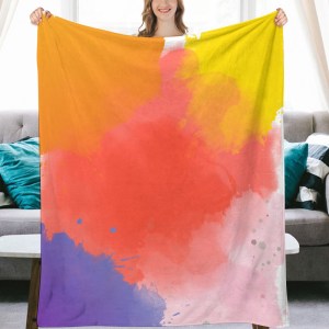Color Spill Fleece Blanket 70"x80"