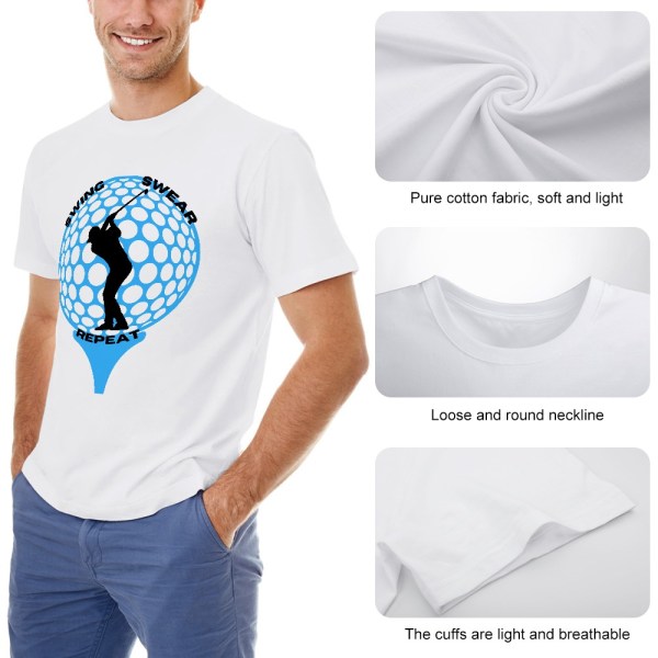Swing Swear Repeat Golf T-Shirt