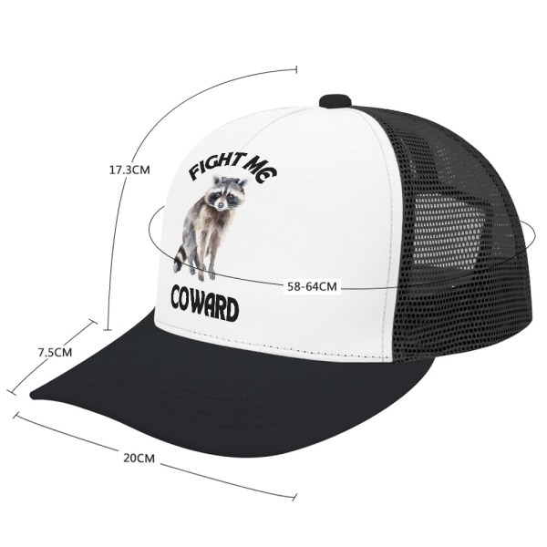 510435989 Fight Me - Raccoon Snapback Hat