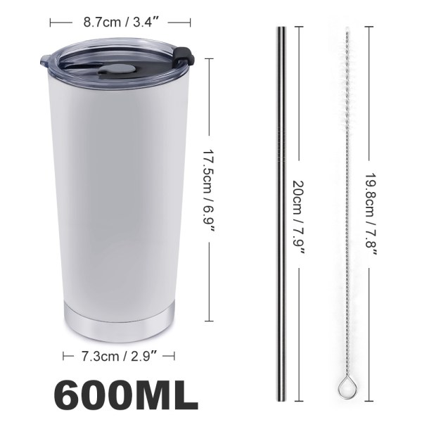 510613407 Warrior 20oz Stainless Steel Tumbler (Breast Cancer Awareness)