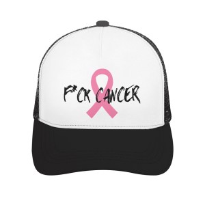 510435837 F*CK CANCER Black Snapback Hat