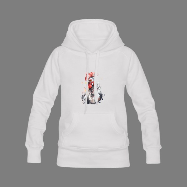 510800643 Watercolor Cock Hoodie