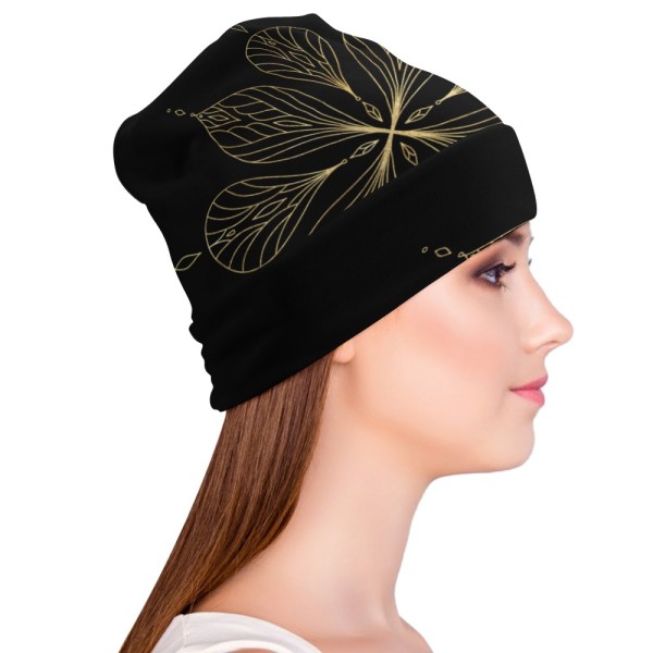 Gold Flower Beanie