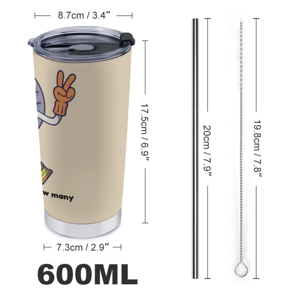 How Many Putts Golf 20oz Stainless Steel Tumbler