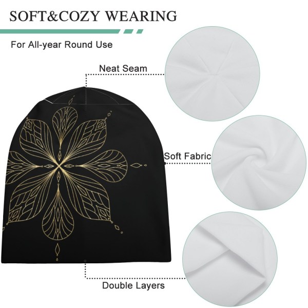 Gold Flower Beanie