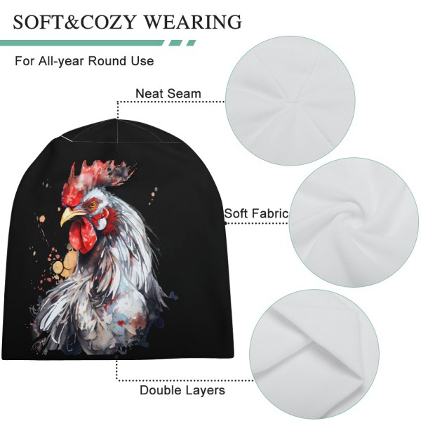510719825 Watercolor Cock Beanie