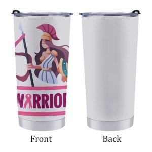 510613403 Warrior 20oz Stainless Steel Tumbler (Breast Cancer Awareness)