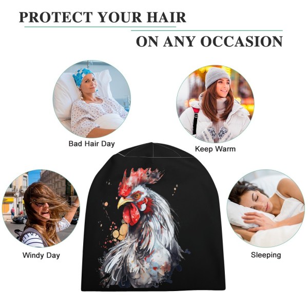510719826 Watercolor Cock Beanie