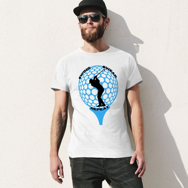 Swing Swear Repeat Golf T-Shirt