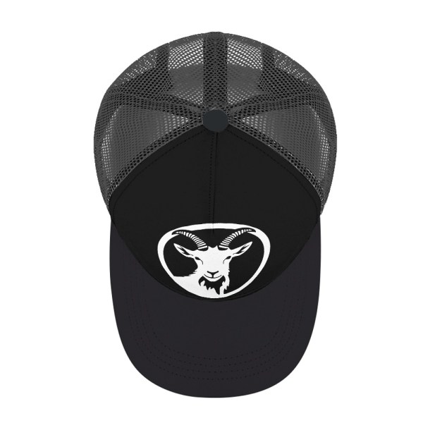 THE GOAT White on Black Snapback Hat