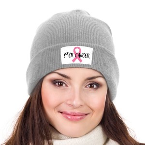510719780 F*CK CANCER Knitted Beanie