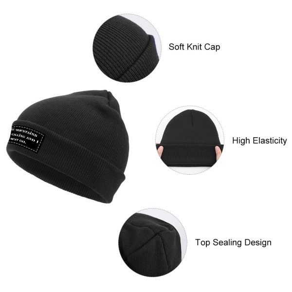 The Mountains Are Calling Knitted Beanie