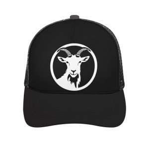 THE GOAT White on Black Snapback Hat