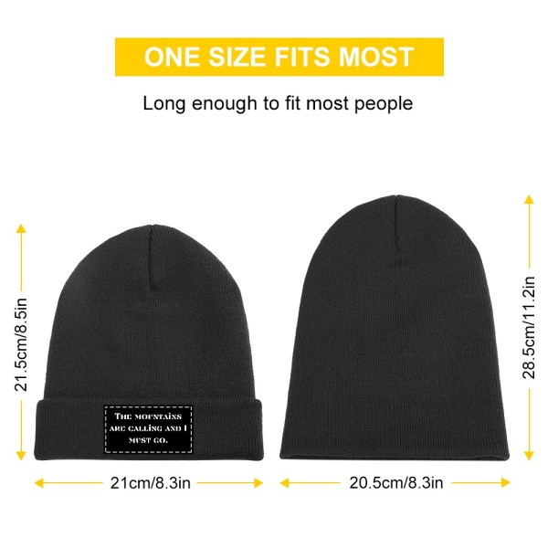 The Mountains Are Calling Knitted Beanie