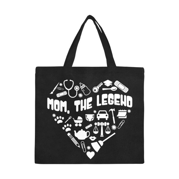 510707028 Mom The Legend Tote Bag (Large)