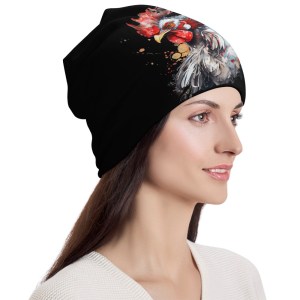 510719820 Watercolor Cock Beanie