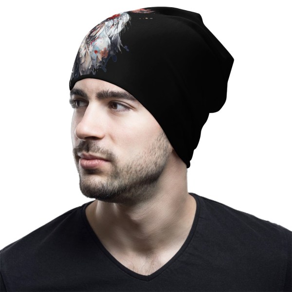 510719822 Watercolor Cock Beanie