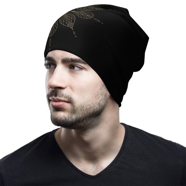 Gold Flower Beanie
