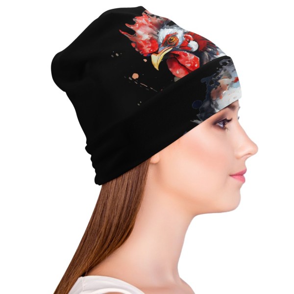 510719824 Watercolor Cock Beanie